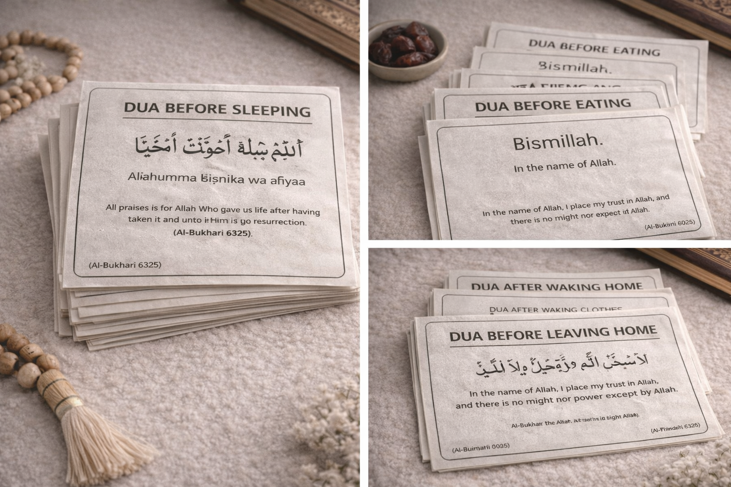 English Dua Stickers (12 dua in a set)